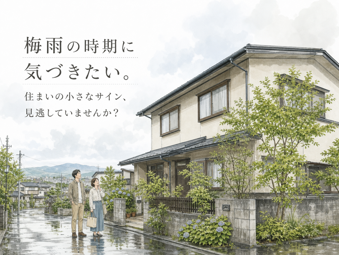 梅雨の時期に気づきたい。住まいの小さなサインを見逃していませんか?